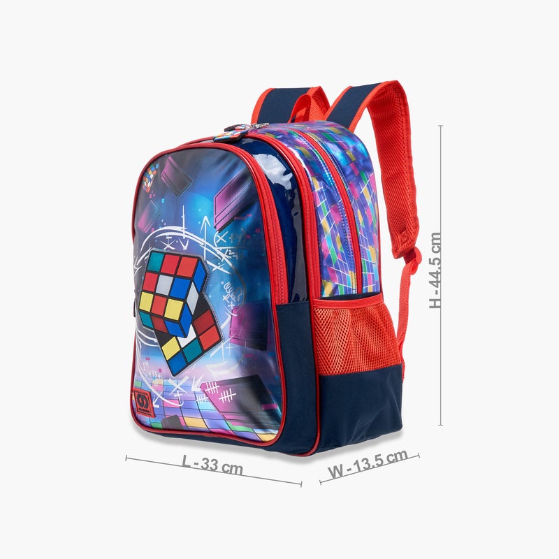 sami_studio 17 Inch Backpack-Cube-Collection-2 Cmprt With Zip- (Polyester ) Multicolor \ 33X13.5X44.5 - Image 4